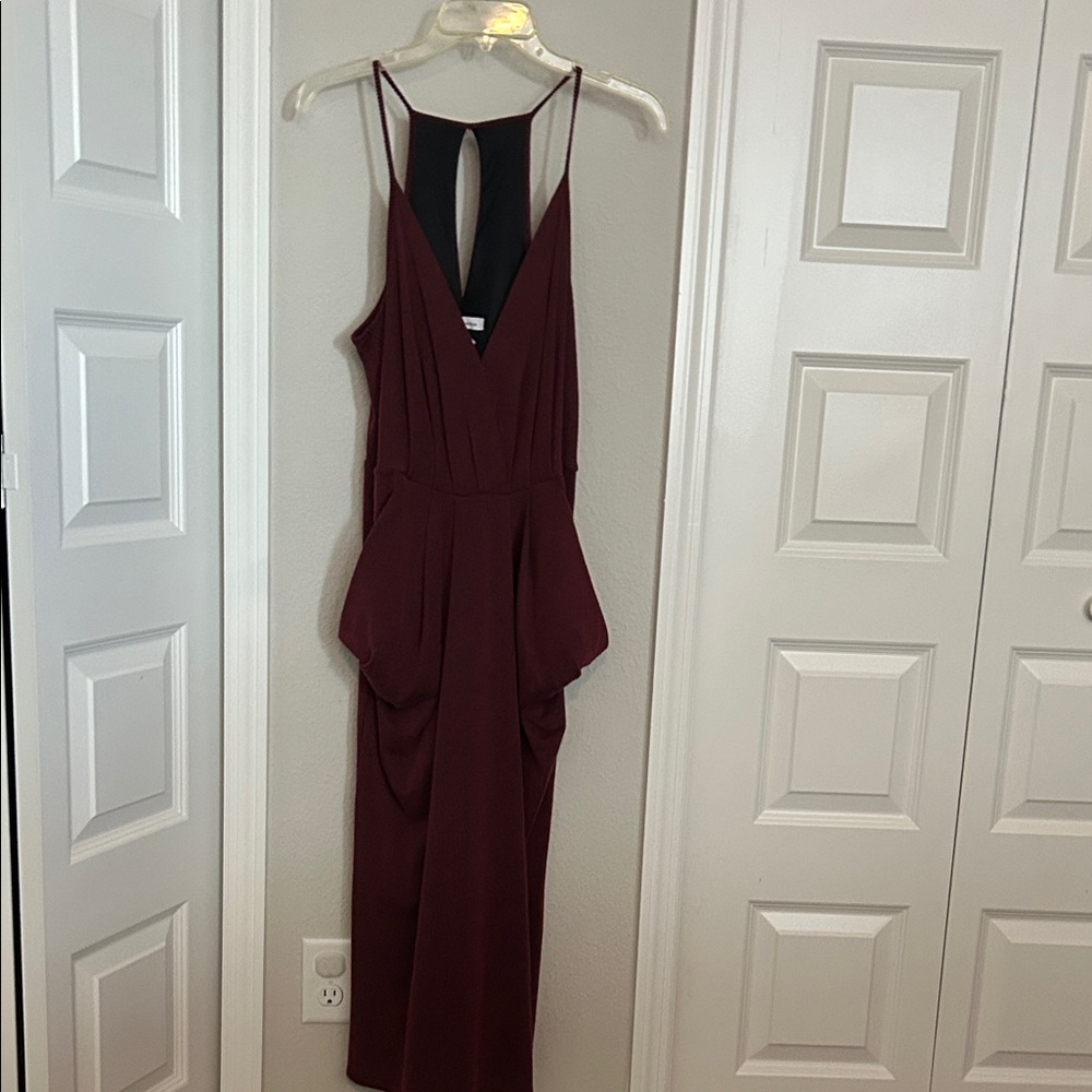 BCBGeneration Deep Red Textured Dress